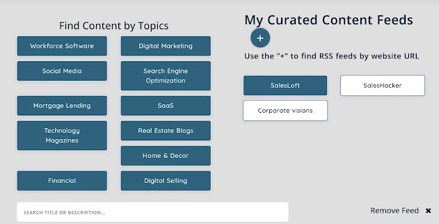 Easily find content to curate on social media